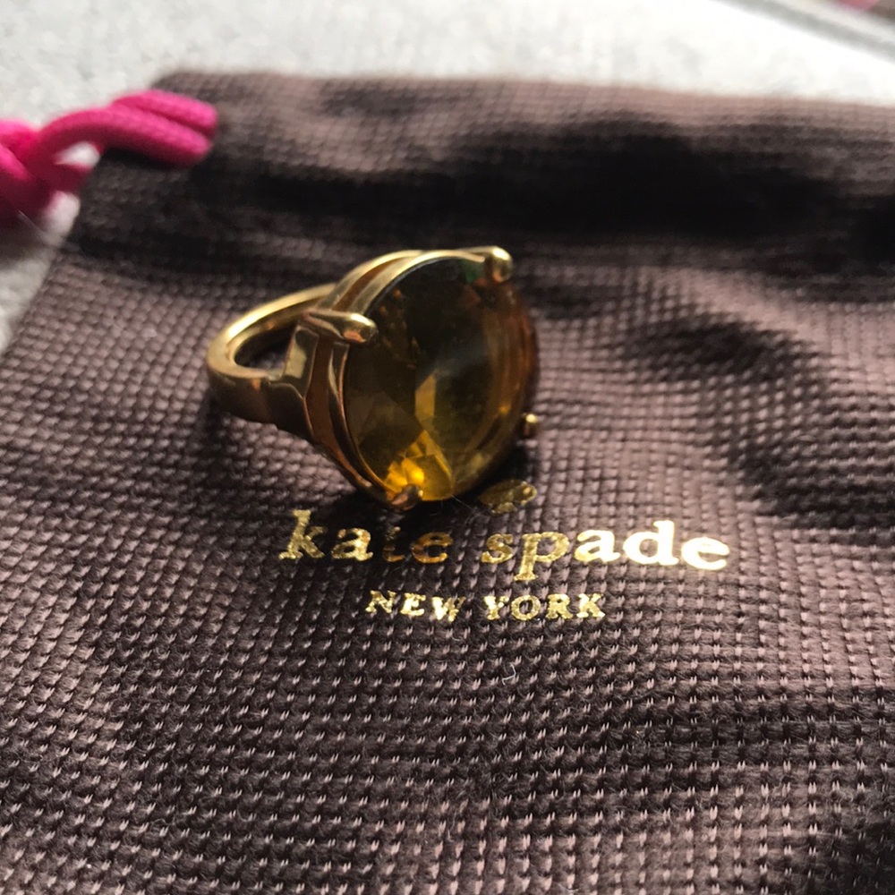 Kate Spade Adjustable Amber Cocktail Ring